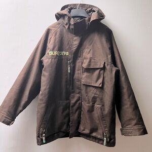 Burton Boys Dryride Waterproof Brown Hooded Winter Parka Jacket 14-16